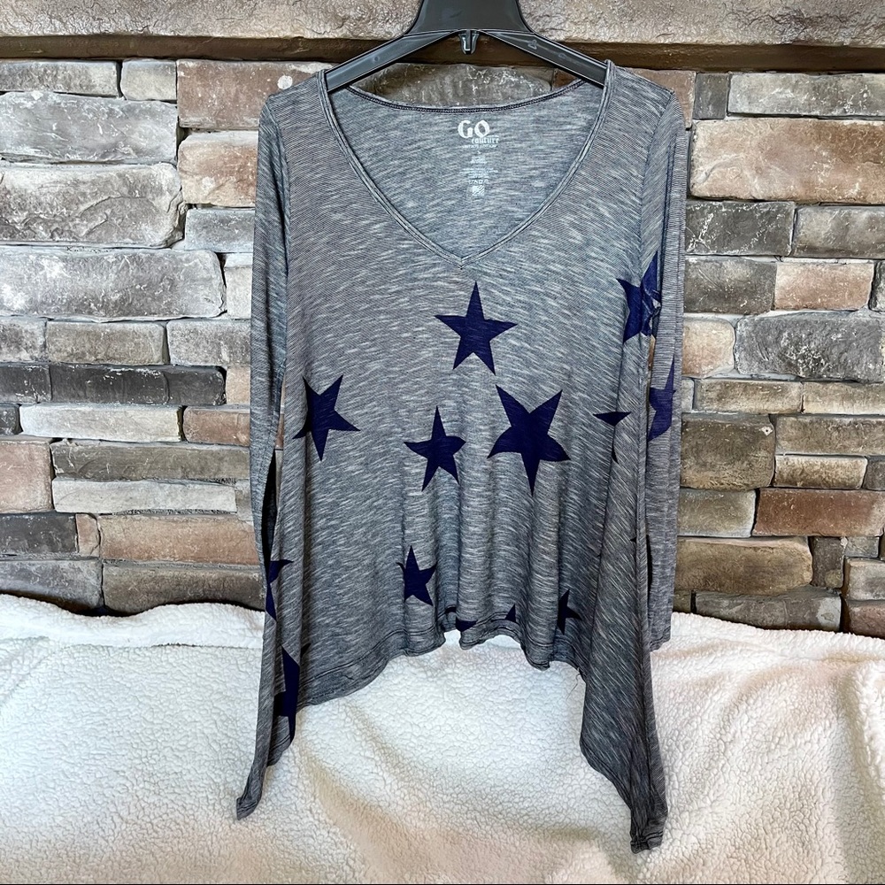 Gray Star Long Sleeve Tee